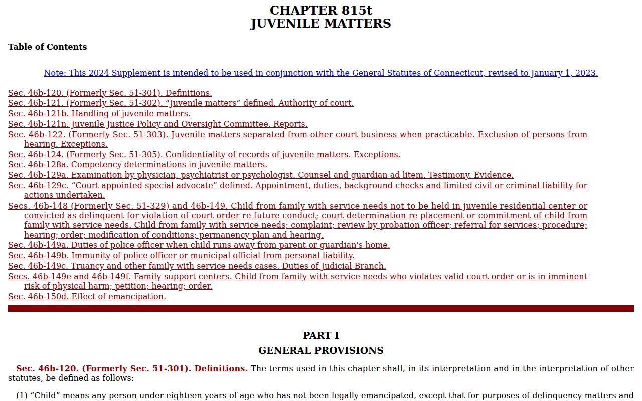 City of Bristol arrest records juvenile confidentiality statutes