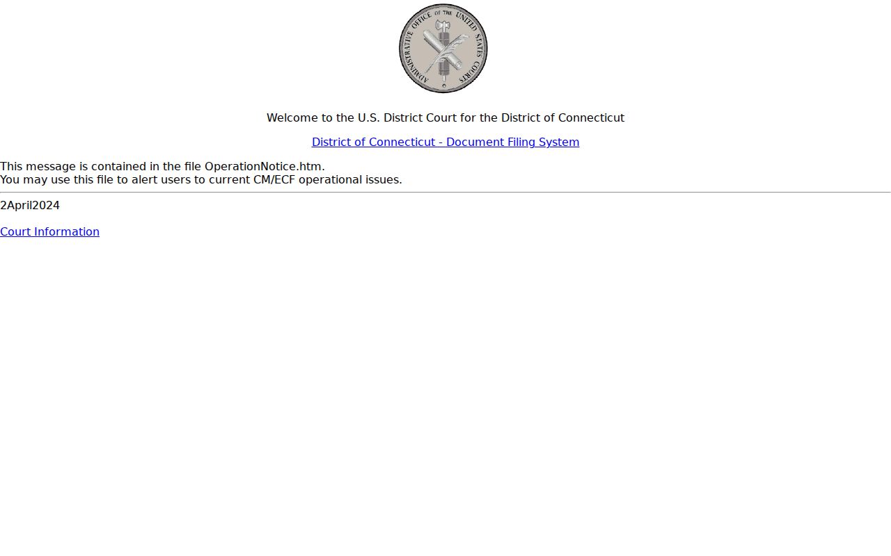 City of Bristol Superior Court records compared with federal CM ECF access