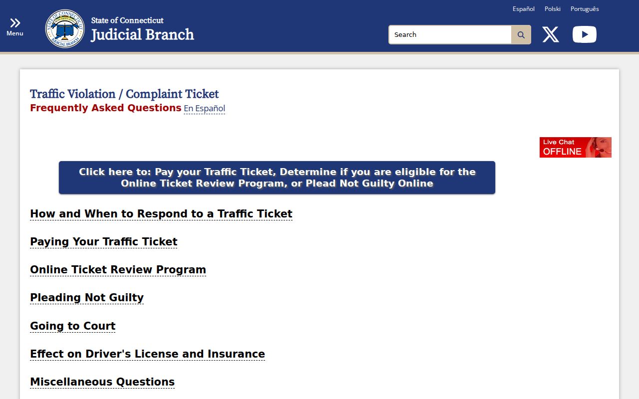 City of Bristol traffic court records Judicial Branch traffic FAQ